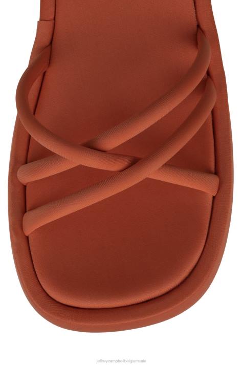 vrouwen Jeffrey Campbell Gloeien oranje neopreen V2LZ252 platform sandaal