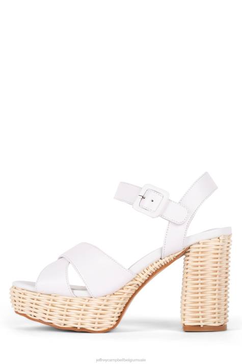 vrouwen Jeffrey Campbell amma-2w wit V2LZ1100 platform sandaal