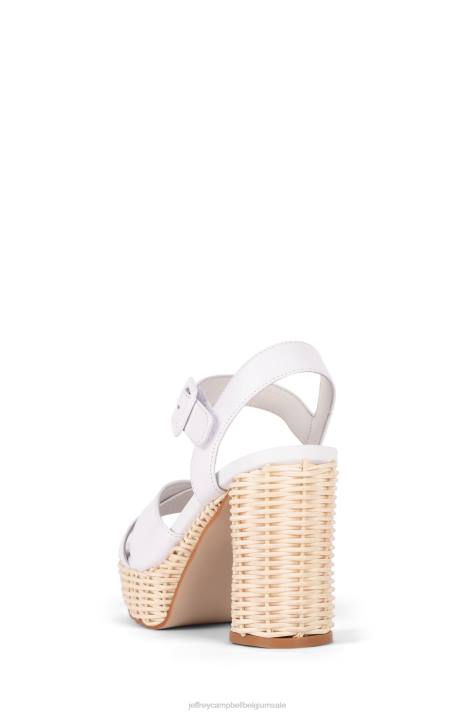 vrouwen Jeffrey Campbell amma-2w wit V2LZ1100 platform sandaal