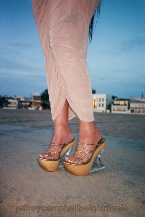 vrouwen Jeffrey Campbell androïde wit V2LZ1059 platform sandaal