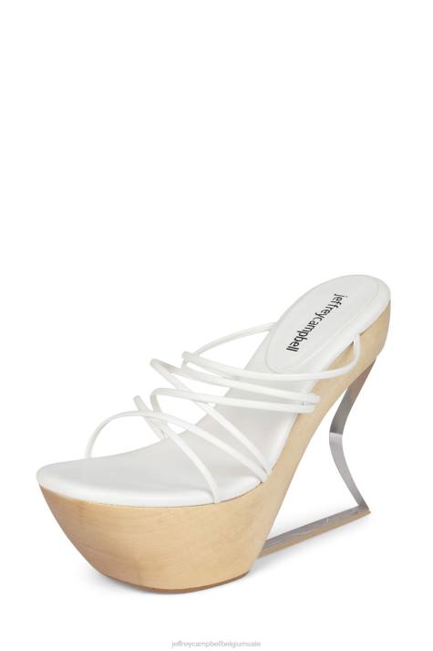 vrouwen Jeffrey Campbell androïde wit V2LZ1059 platform sandaal