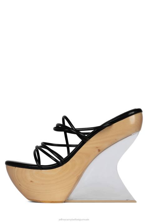 vrouwen Jeffrey Campbell androïde zwart V2LZ1060 platform sandaal