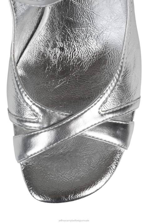 vrouwen Jeffrey Campbell atmosfeer zilver metallic V2LZ1033 platform sandaal