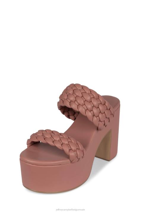 vrouwen Jeffrey Campbell bamba stoffig roze V2LZ1116 platform sandaal