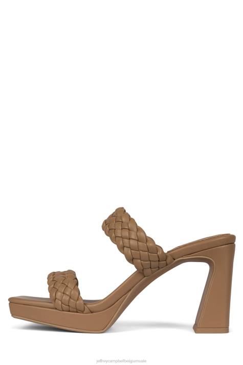 vrouwen Jeffrey Campbell delicatesse donker naakt V2LZ1114 platform sandaal