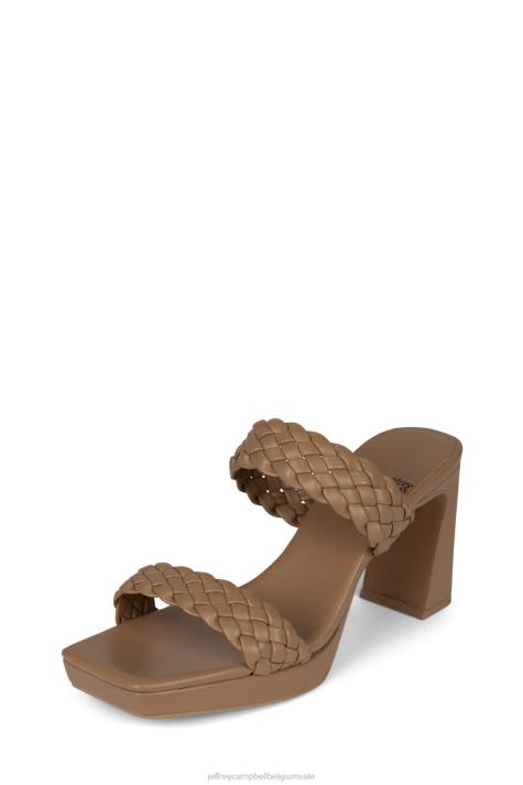 vrouwen Jeffrey Campbell delicatesse donker naakt V2LZ1114 platform sandaal