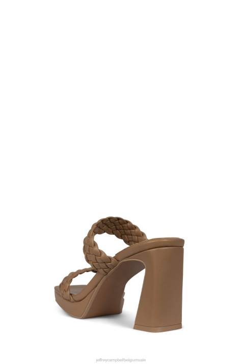 vrouwen Jeffrey Campbell delicatesse donker naakt V2LZ1114 platform sandaal