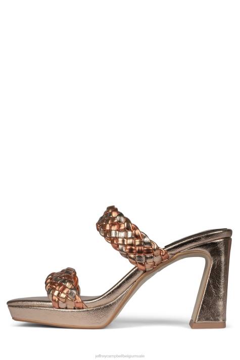 vrouwen Jeffrey Campbell delicatesse roségouden combinatie V2LZ1111 platform sandaal