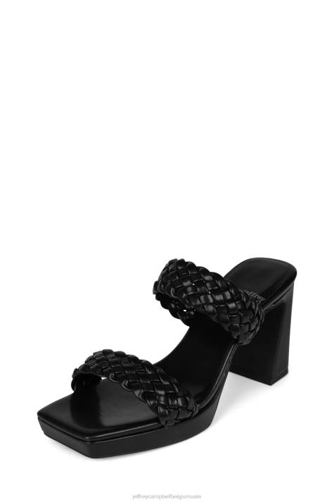 vrouwen Jeffrey Campbell delicatesse zwart V2LZ1115 platform sandaal
