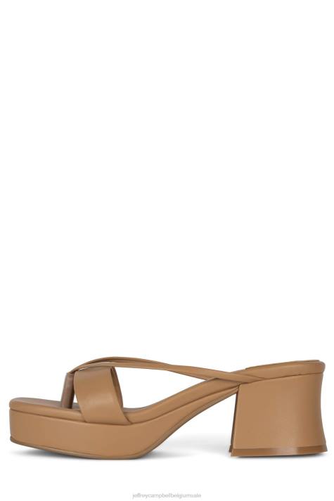 vrouwen Jeffrey Campbell dierlijk beige V2LZ995 platform sandaal