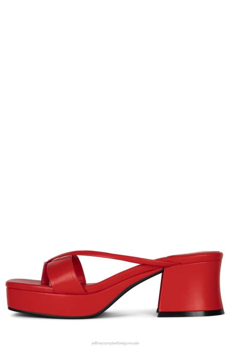 vrouwen Jeffrey Campbell dierlijk rood V2LZ998 platform sandaal