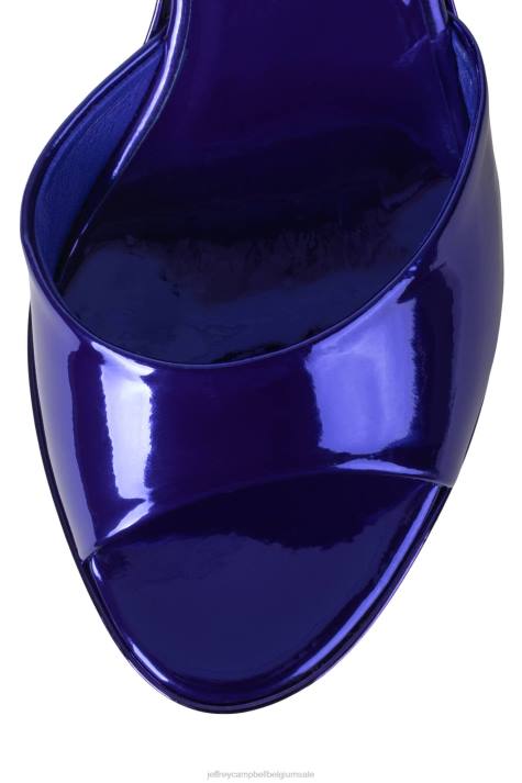 vrouwen Jeffrey Campbell droom verder blauw patent V2LZ966 platform sandaal