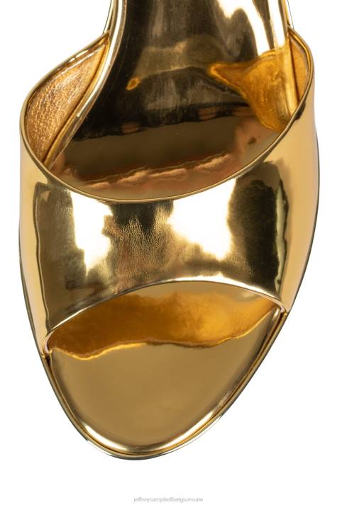 vrouwen Jeffrey Campbell droom verder gouden patent V2LZ968 platform sandaal