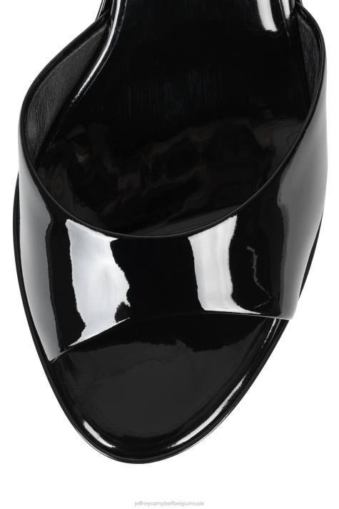 vrouwen Jeffrey Campbell droom verder zwart patent V2LZ967 platform sandaal
