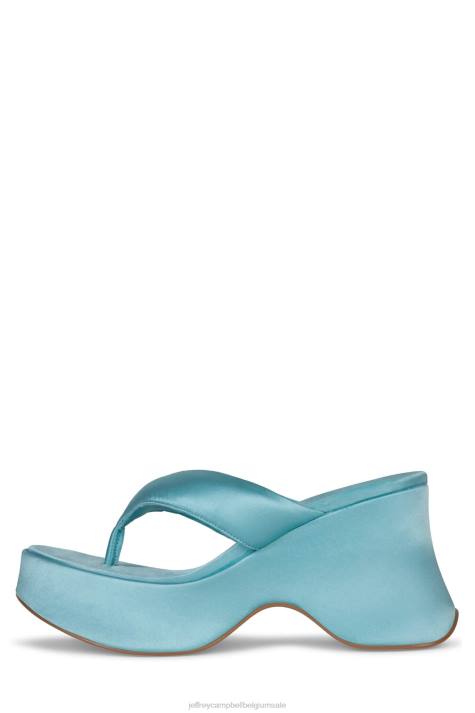 vrouwen Jeffrey Campbell druppelen hemelsblauw satijn V2LZ34 platform sandaal