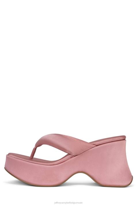 vrouwen Jeffrey Campbell druppelen roze satijn V2LZ35 platform sandaal