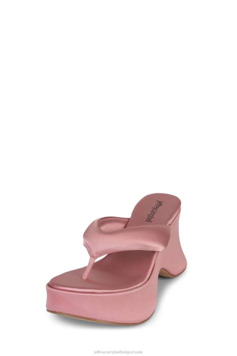 vrouwen Jeffrey Campbell druppelen roze satijn V2LZ35 platform sandaal