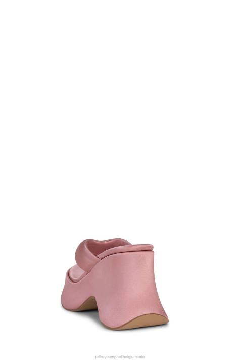 vrouwen Jeffrey Campbell druppelen roze satijn V2LZ35 platform sandaal