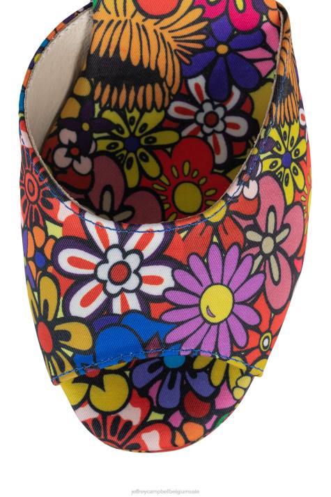 vrouwen Jeffrey Campbell duizelingwekkend multi bloemen V2LZ965 platform sandaal