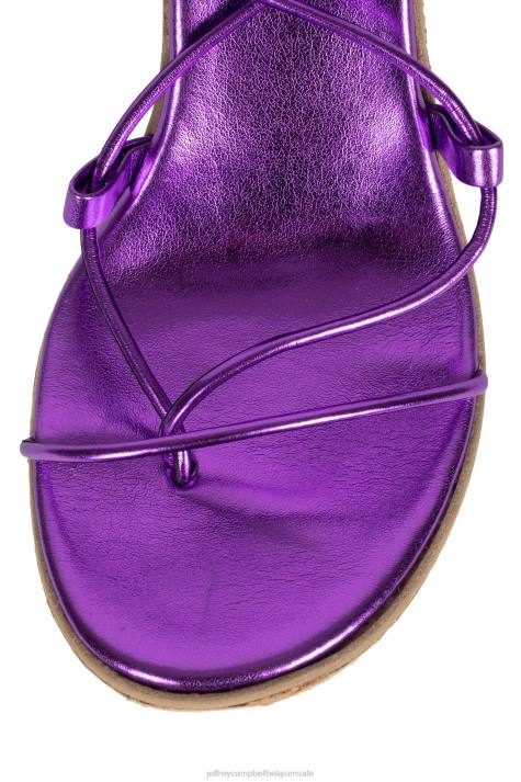 vrouwen Jeffrey Campbell ecuador-hoi paars metaalachtig V2LZ1055 platform sandaal