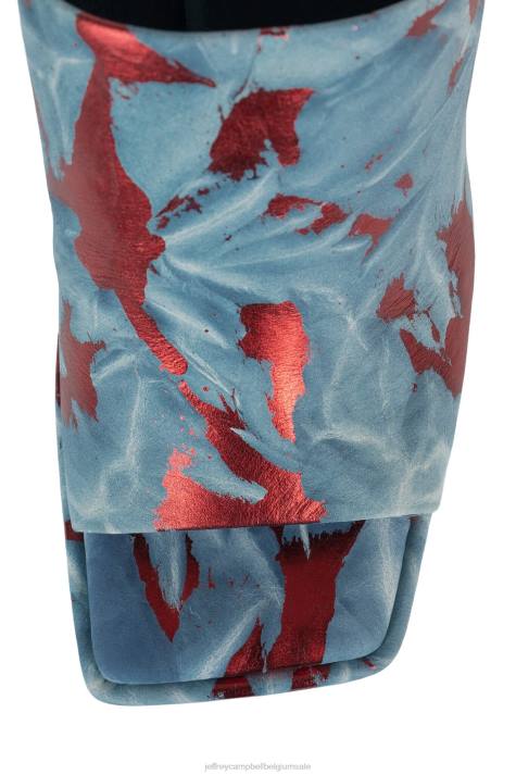 vrouwen Jeffrey Campbell enthousiast blauw rood V2LZ977 platform sandaal