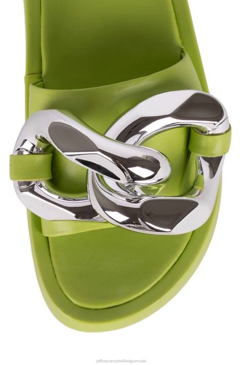 vrouwen Jeffrey Campbell epirus groen zilver V2LZ1210 platform sandaal