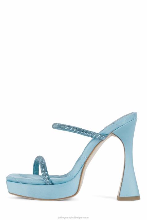vrouwen Jeffrey Campbell film blauw satijn blauw V2LZ1092 platform sandaal