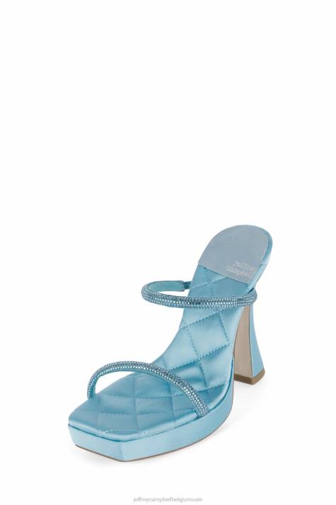 vrouwen Jeffrey Campbell film blauw satijn blauw V2LZ1092 platform sandaal
