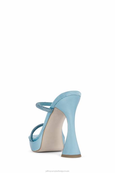 vrouwen Jeffrey Campbell film blauw satijn blauw V2LZ1092 platform sandaal