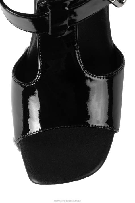 vrouwen Jeffrey Campbell gallerij zwart patent V2LZ942 platform sandaal