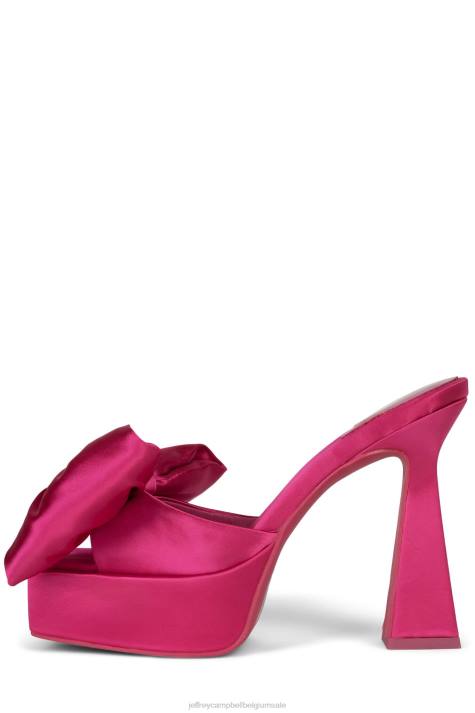 vrouwen Jeffrey Campbell gazenia fuchsia satijn V2LZ999 platform sandaal
