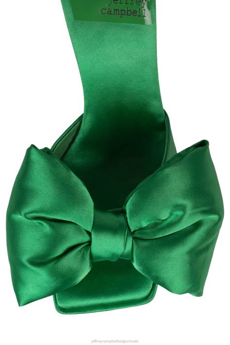 vrouwen Jeffrey Campbell gazenia groen satijn V2LZ1000 platform sandaal