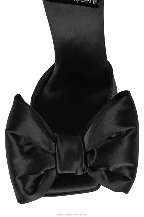 vrouwen Jeffrey Campbell gazenia zwart satijn V2LZ1001 platform sandaal