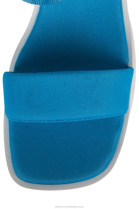 vrouwen Jeffrey Campbell gefocust blauw wit combi V2LZ42 platform sandaal