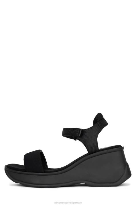 vrouwen Jeffrey Campbell gefocust zwart V2LZ43 platform sandaal