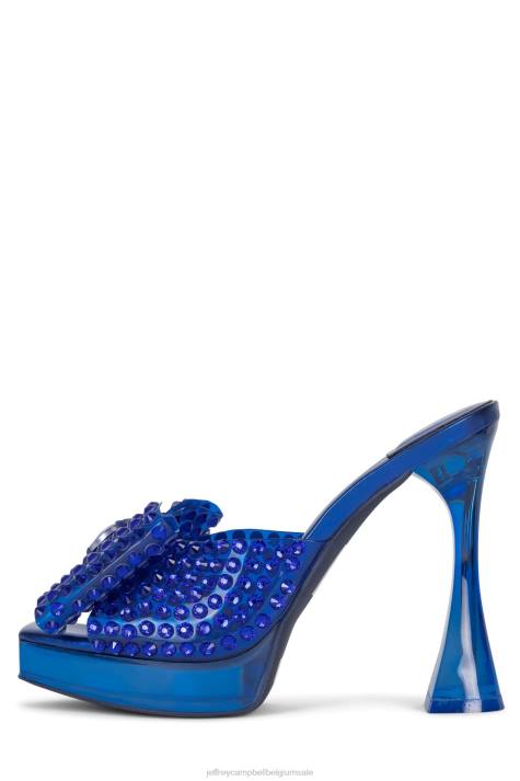 vrouwen Jeffrey Campbell gemina blauwe combi V2LZ1019 platform sandaal