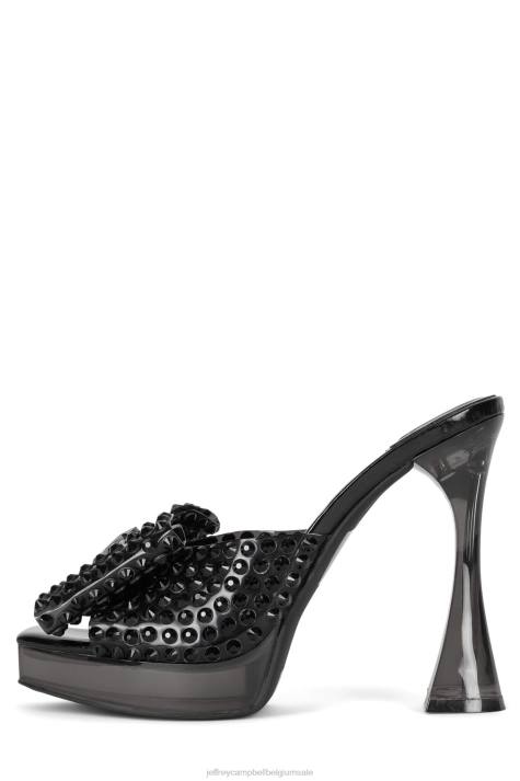 vrouwen Jeffrey Campbell gemina zwarte combi V2LZ1020 platform sandaal