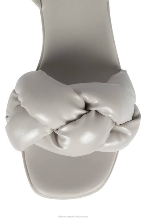 vrouwen Jeffrey Campbell gevlochten lichtgrijs V2LZ1197 platform sandaal