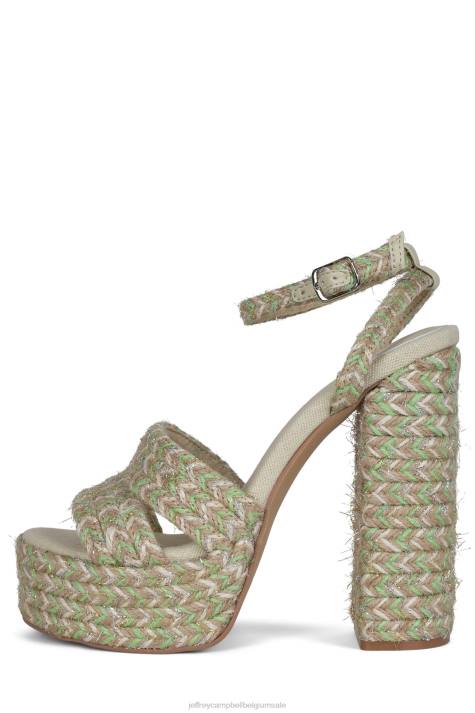 vrouwen Jeffrey Campbell gieren groene multi V2LZ1173 platform sandaal