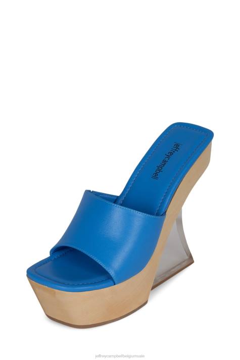 vrouwen Jeffrey Campbell helder blauw V2LZ1061 platform sandaal