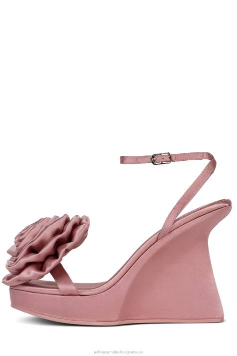 vrouwen Jeffrey Campbell hibiscus roze satijn V2LZ939 platform sandaal