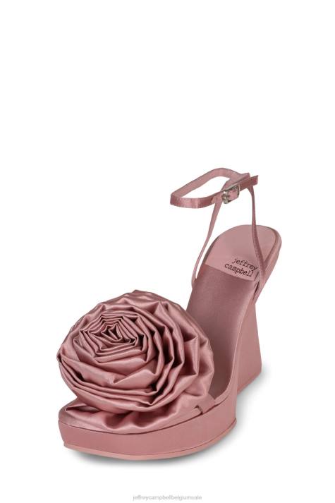 vrouwen Jeffrey Campbell hibiscus roze satijn V2LZ939 platform sandaal