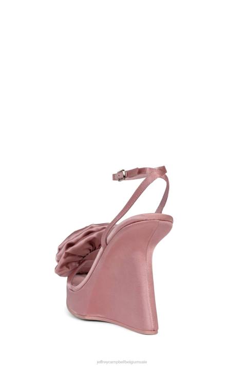vrouwen Jeffrey Campbell hibiscus roze satijn V2LZ939 platform sandaal