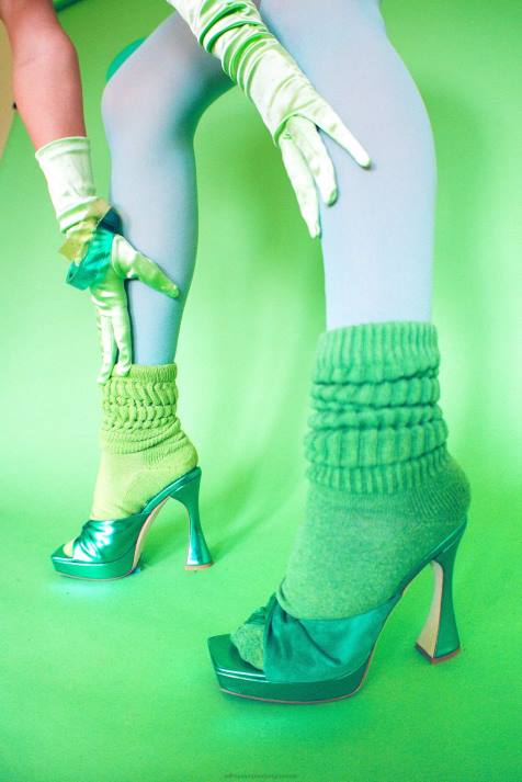 vrouwen Jeffrey Campbell hollyraar groen met groen suède V2LZ1122 platform sandaal