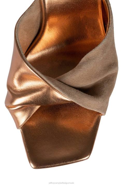 vrouwen Jeffrey Campbell hollyraar roségoud natuurlijk suède V2LZ1123 platform sandaal