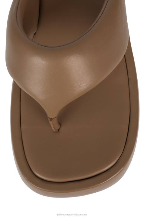 vrouwen Jeffrey Campbell huilebalk lichtbruin V2LZ248 platform sandaal