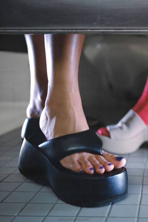 vrouwen Jeffrey Campbell huilebalk zwart V2LZ249 platform sandaal