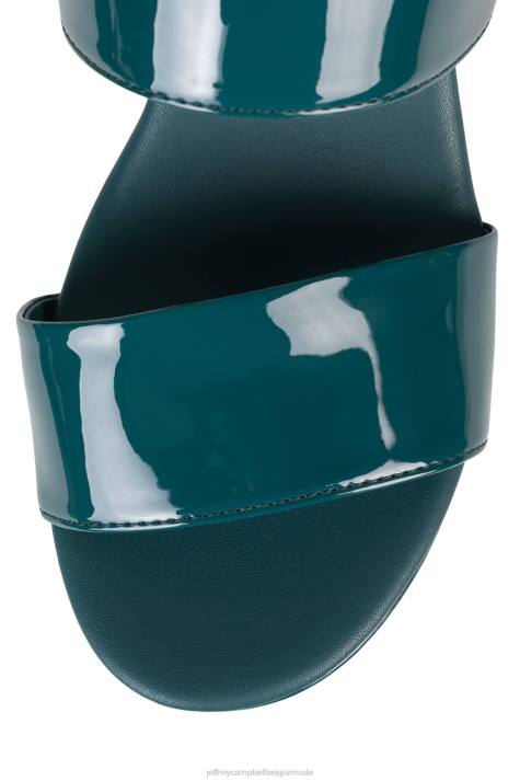 vrouwen Jeffrey Campbell humeurig blauwgroen patent V2LZ1076 platform sandaal