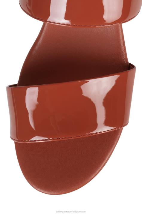 vrouwen Jeffrey Campbell humeurig roest patent V2LZ1075 platform sandaal