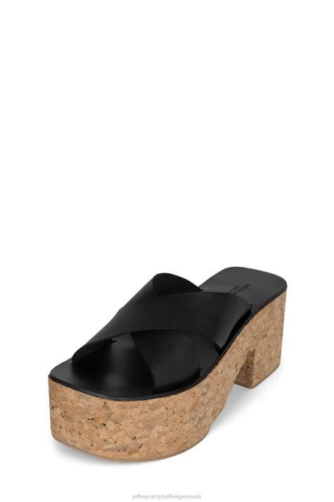 vrouwen Jeffrey Campbell itzelie zwart V2LZ1137 platform sandaal